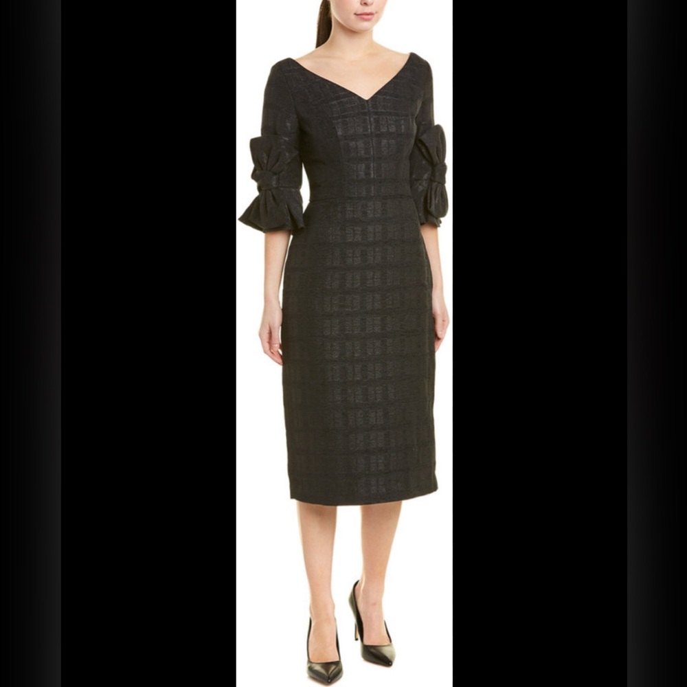 Kay Unger big bow sleeved Tealength dress size 8
